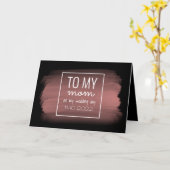 "ZU MEINER MAMA" | Rose Gold und Black Wedding Karte (Gelbe Blume)