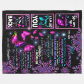 Zu meiner Mama von der Tochter, Schmetterling Fleecedecke (Vorderseite (Horizontal))