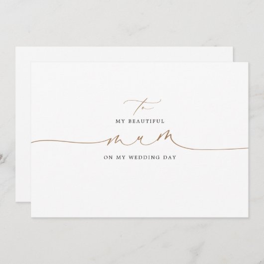 zu meiner Mutter am Hochzeitstag Elegant (Vorne/Hinten)