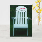Zu meiner Mutter Happy Birthday Chair Card Karte (Gelbe Blume)