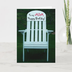 Zu meiner Mutter Happy Birthday Chair Card Karte