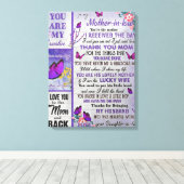 zu meiner Mutter- in - Law Geschenk, Mutter Geburt Leinwanddruck (Insitu (Holzboden))