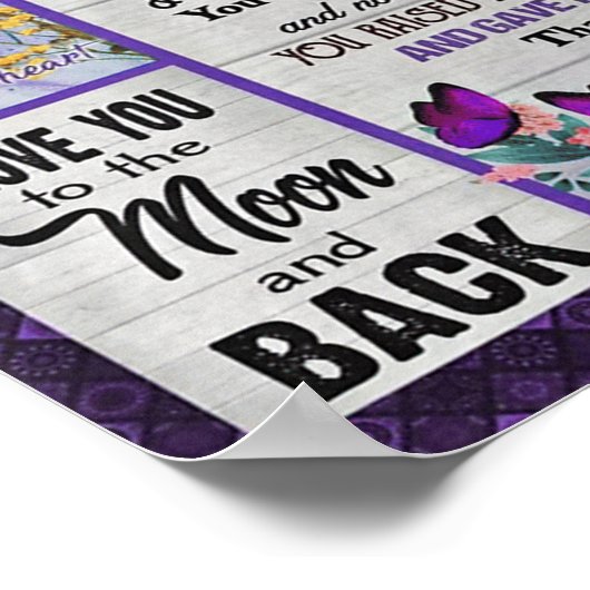 zu meiner Mutter- in - Law Geschenk, Mutter Geburt Poster (Ecke)