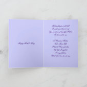 Zu meiner Mutter mit Liebe Karte (Innenseite)