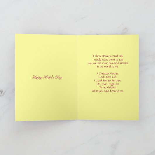 Zu meiner Mutter mit Liebe Karte (Innenseite)