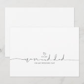 Zu meiner Mutter und meinem Vater an meinem Hochze (Vorne/Hinten)