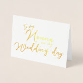 zu meiner Nonna auf meiner Foil-Karte am Hochzeits Folienkarte (Vorderseite)