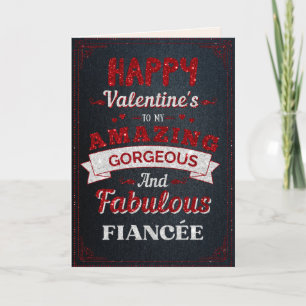 Zu meiner Phantastischen Fiancée Glitzer Valentine Karte