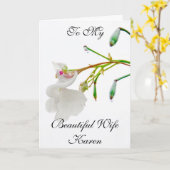 ZU MEINER SCHÖNEN EHEFRAU-GRUSS-KARTE KARTE (Gelbe Blume)