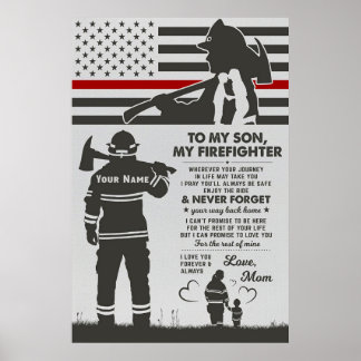 zu meiner schönen Mutter Feuerwehrfrau, Müttern Ta Poster