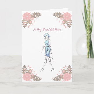 Zu meiner schönen Mutter, Geburtstagskarte Dankeskarte