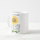 Zu meiner schönen Tochter Kaffeetasse (Vorderseite Links)