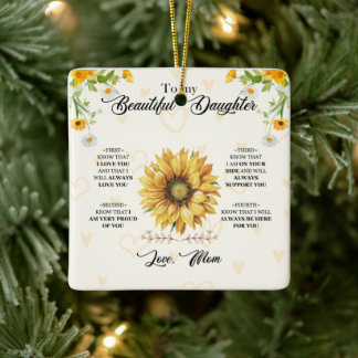 Zu meiner schönen Tochter Keramikornament