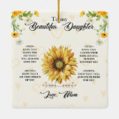 Zu meiner schönen Tochter Keramikornament (Rückseite)