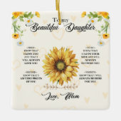 Zu meiner schönen Tochter Keramikornament (Vorderseite)