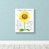 Zu meiner schönen Tochter Leinwanddruck (Insitu (Holzboden))