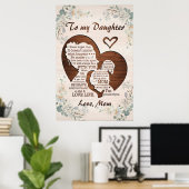 zu meiner schönen Tochter, Mütter Tagesgeschenke, Poster (Heimbüro)