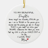 Zu meiner schönen Tochter, zu meiner Tochter, Keramik Ornament (Vorne)