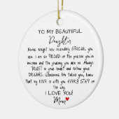 Zu meiner schönen Tochter, zu meiner Tochter, Keramik Ornament (Links)