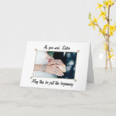 ZU MEINER SCHWESTER AN IHREM WOHNTAG KARTE (Gelbe Blume)