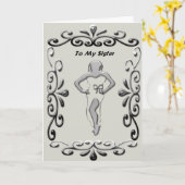 Zu meiner Schwester - Gruß-Karte Karte (Gelbe Blume)