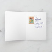 Zu meiner Schwester Karte (Innenseite)