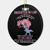 Zu meiner Schwiegertochter Keramik Ornament (Links)