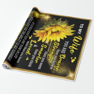 Zu meiner Sonnenblume Ehefrau Geburtstagsgeschenk, Geschenkpapier