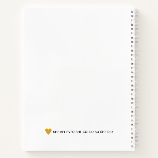 Zu meiner Tochter als du studierst Notizblock (Rückseite)