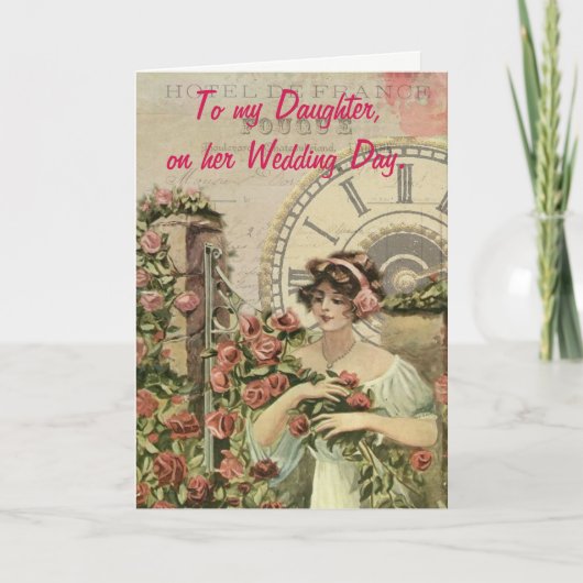 Zu meiner Tochter am Hochzeitstag. Karte (Vorderseite)