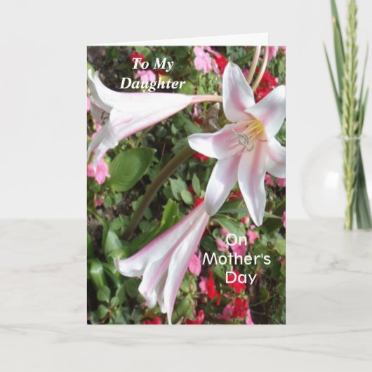 Zu meiner Tochter am Muttertag Karte (Vorderseite)