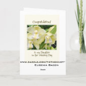 Zu meiner Tochter an ihrem Hochzeitstag Karte (Rückseite)