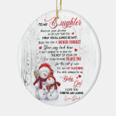 Zu meiner Tochter aus dem Vater Keramik Ornament (Links)