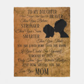 zu meiner Tochter aus der Mama Fleecedecke (Vorderseite)