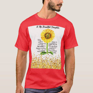 Zu meiner Tochter Bären Mama Sunflower T-Shirt