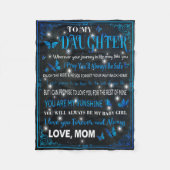 zu meiner Tochter, Blanket, Geschenk zum Geburtsta Fleecedecke (Vorderseite)