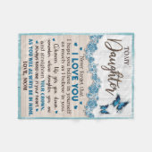 Zu meiner Tochter Blanket, Personalisierter Name Fleecedecke (Vorderseite (Horizontal))