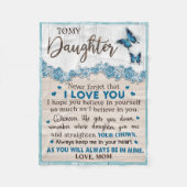 Zu meiner Tochter Blanket, Personalisierter Name Fleecedecke (Vorderseite)