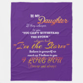 Zu meiner Tochter Fleece Blanket (Vorderseite)
