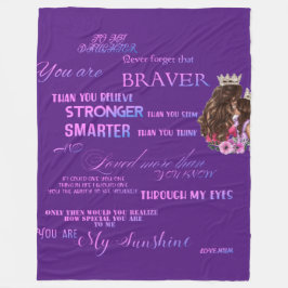 Zu meiner Tochter Fleecedecke