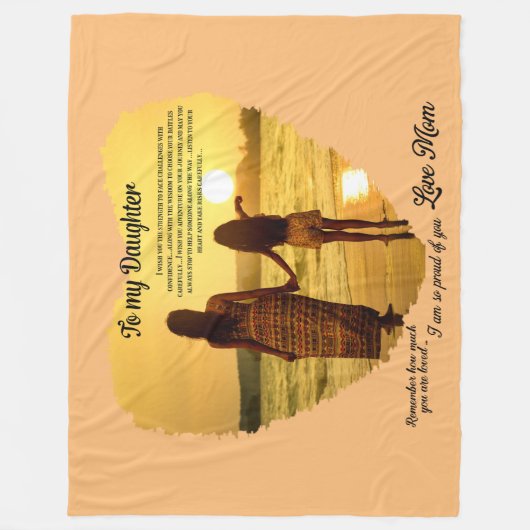 Zu meiner Tochter Fleecedecke (Vorderseite)