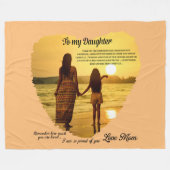 Zu meiner Tochter Fleecedecke (Vorderseite (Horizontal))