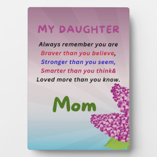 Zu meiner Tochter Geschenk, Liebe, Typografie Fotoplatte