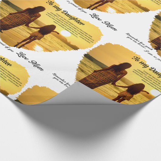 Zu meiner Tochter Geschenkpapier (Ecke)