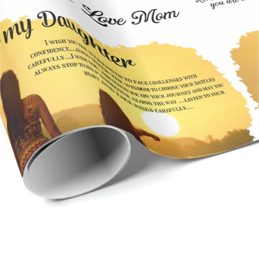 Zu meiner Tochter Geschenkpapier (Rolleneckpunkt)