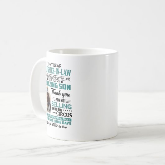 zu meiner Tochter im Shirt Kaffeetasse (Vorderseite Links)