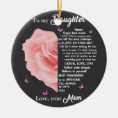 Zu meiner Tochter Keramik Ornament (Vorne)