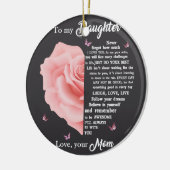 Zu meiner Tochter Keramik Ornament (Links)