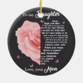 Zu meiner Tochter Keramik Ornament (Hinten)