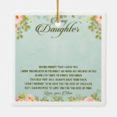 Zu meiner Tochter Keramikornament (Rückseite)